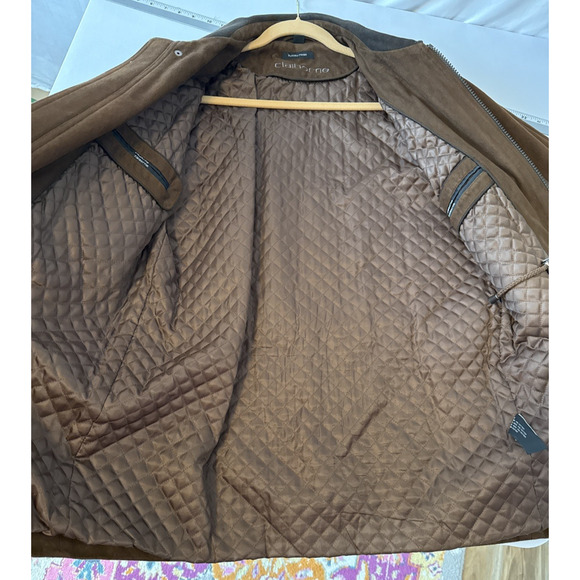 Claiborne Men's M Western Chore Sueded Jacket Quilt Lining Utility Barn Retro - Picture 7 of 11
